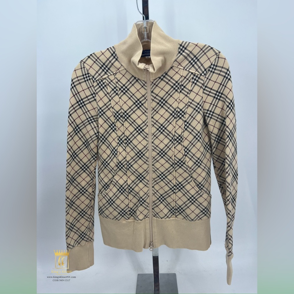 Burberry zip up sweater